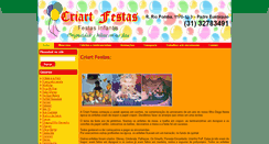 Desktop Screenshot of criartfestas.com.br