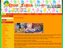 Tablet Screenshot of criartfestas.com.br